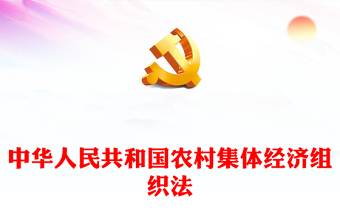 2025简洁大气中华人民共和国农村集体经济组织法讲稿免费下载