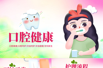 2025简约大气原创清新儿童口腔护理爱护牙齿口腔医疗爱牙日PPT模板免费下载