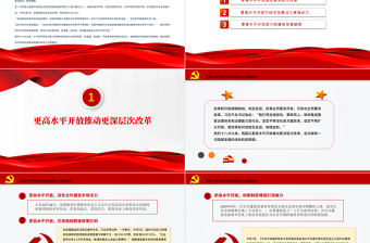 2025简洁大气以更高水平开放促进更高质量发展PPT红色大气新时代推进高水平对外开放述评（中）党课课件免费下载