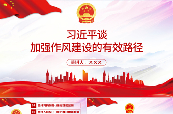 2025大气精美习近平谈加强作风建设的有效路径PPT学党史专题系列党课课件模板免费下载