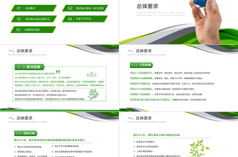 2025红色庄严关于推动城乡建设绿色发展的意见PPT清新简洁构建绿色低碳循环坚持绿色发展理念专题党课课件免费下载