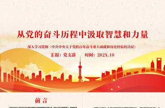 2025大气简洁从党的奋斗历程中汲取智慧和力量PPT深入学习贯彻《中共中央关于党的百年奋斗重大成就和历史经验的决议》党课免费下载