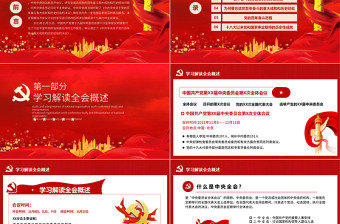 2025精美时尚十九届六中全会精神PPT深入贯彻党的百年奋斗的伟大成就历史经验重要党课课件模板免费下载