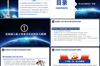 2025红色简洁发扬特别能吃苦特别能战斗特别能攻关特别能奉献的载人航天精神PPT免费下载