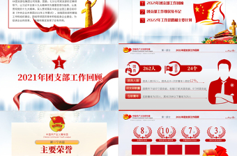 2025大气党政风团委团支部PPT共青团工作总结工作计划述职汇报模板免费下载