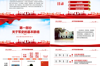 2025大气精美中国人民解放军发展简史PPT八一建军节主题政治教育国防教育培训专题党课课件免费下载