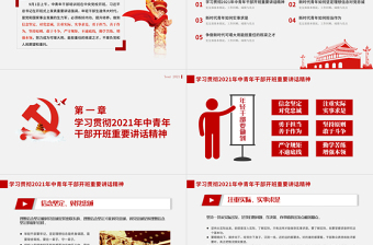 2025红色精美学习贯彻中青班开班讲话精神PPT努力成为可堪大用能担重任的栋梁之才党建党课课件免费下载