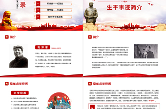 2025精美时尚毛泽东诞辰128周年纪念日PPT红色庄严缅怀心中永远的伟人毛主席党员学习专题党课免费下载