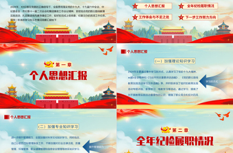 2025红色质感纪委书记述职报告PPT简约党政风党员干部工作总结暨新年工作计划专题党课课件模板免费下载