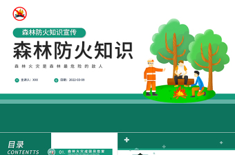 2025简约卡通风森林防火知识PPT森林消防日知识宣讲主题教育班会课件模板免费下载