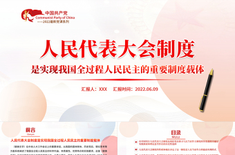2025精美时尚人民代表大会制度是实现我国全过程人民民主的重要制度载体PPT专题党课课件模板免费下载