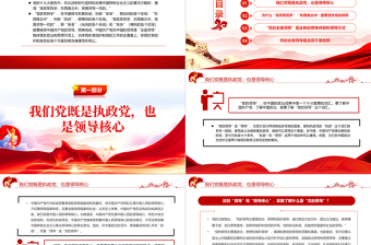 2025红色大气“党的全面领导”是一种全新的领导体制和领导方式PPT党员干部学习教育专题党课免费下载