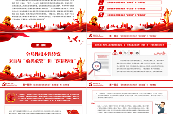 2025红色党政风意识形态领域形势何以发烧全局性根本性转变PPT党政部门教育专题党课课件模板免费下载