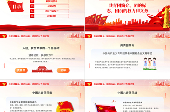 2025红色简约风青春献祖国永远跟党走PPT五四新团员入团仪式专题课件模板免费下载