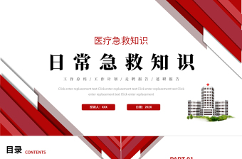 2025简约大气健康日常急救知识PPT医疗急救常识科普PPT模板免费下载