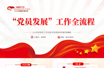 2025党政风党员发展工作全流程PPT入党流程党员发展工作全流程课件模板免费下载