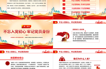 2025红色简洁从党史中读懂共产党人的初心PPT党支部党员干部党史学习教育专题党建党课课件免费下载
