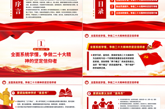 2025学懂弄通做实争做二十大精神的坚定信仰者引领者践行者PPT红色精美风学习宣传贯彻党的二十大精神专题党课课件模板免费下载
