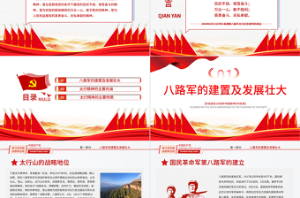 2025红色精美太行精神专题讲座PPT庆祝建党100周年中国精神系列党课PPT模板-含讲稿免费下载