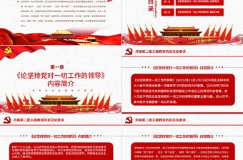 2025极简风原创论坚持党对一切工作的领导党课PPT免费下载