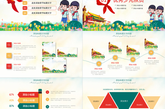 2025简约大气原创小学生少年先锋队少先队红领巾PPT模板免费下载
