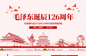 2025红色精美原创毛泽东逝世纪念日毛主席诞辰动态PPT免费下载