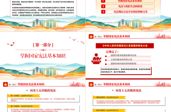 2025学习宣传贯彻党的二十大精神推动全面贯彻实施宪法PPT精美风弘扬宪法精神宪法宣传周主题活动课件模板免费下载