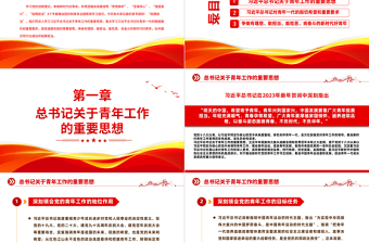 2025红色精美深入学习习近平总书记关于青年工作的重要思想PPT第四专题挺膺担当团员团支部团课课件免费下载