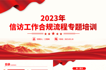 2025信访工作合规流程PPT红色简约风信访工作合规流程专题培训课件模板免费下载