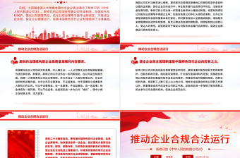 2025推动企业合规合法运行PPT大气简洁新修订的《中华人民共和国公司法》课件免费下载