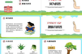 2025趣味科普小讲堂PPT卡通风幼儿园科普知识主题班会课件模板免费下载