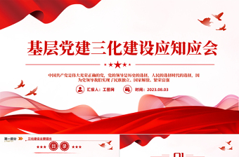 2025基层党建三化建设应知应会PPT大气精美风党员干部学习教育专题党课课件模板免费下载