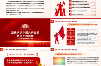 大气精美学好百年党史凝聚奋进力量PPT七一建党节庆祝建党102周年专题党史党课课件模板免费下载