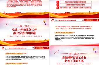2025精美时尚党建业务深度融合PPT大气简洁以党建促业务以业务强党建党课免费下载