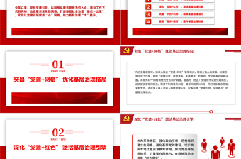 2025党建引领网格化管理推动基层社会治理红色精美党建引领赋能小网格助力基层治理大提升工作汇报模板免费下载