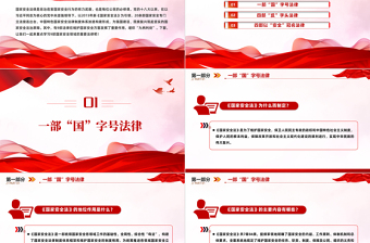 2025精美时尚维护国家安全的9部重要法律PPT红色大气增强国家安全法治意识牢固树立总体国家安全观党课免费下载