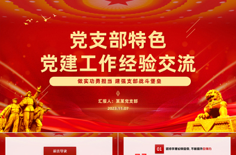 2025大气简洁精美党建特色PPT城市社区基层党组织建设之党建经验交流特色做法模板免费下载