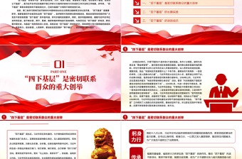 2025简洁大气弘扬“四下基层”优良作风PPT红色党建风学习贯彻习近平新时代中国特色社会主义思想主题教育党课免费下载