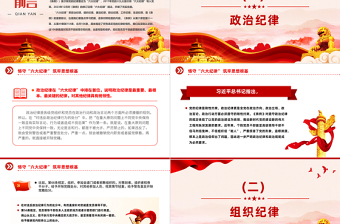 2025简洁风扎实开展党纪学习教育之恪守“六大纪律”筑牢思想根基PPT免费下载