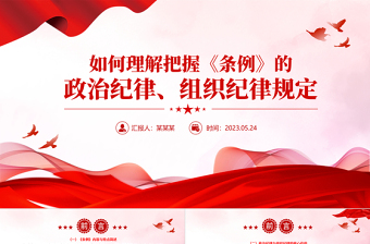 2025如何理解把握《条例》的政治纪律组织纪律规定PPT免费下载