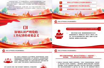 2025精美时尚严守工作纪律履职尽责善作为PPT党员干部思想教育党课免费下载