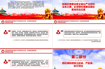 2025党纪学习教育之总书记谈纪律建设的重要性党课PPT免费下载
