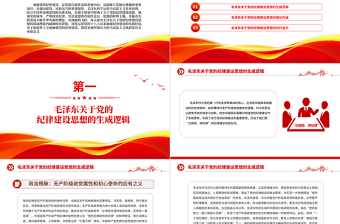 2025大气简洁党纪学习教育PPT毛泽东关于党的纪律建设思想的理论内涵及时代价值党课免费下载