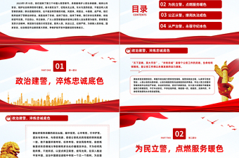 2025愿以忠诚铸警魂踔厉奋发新时代PPT红色党政风人民警察节教育专题党课课件模板免费下载