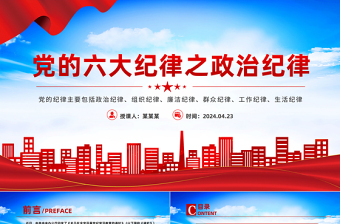 2025年精美党的六大纪律之政治纪律解读PPT免费下载