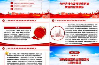2025优质金融强国建设更需金融的高质量发展ppt精美大气学习习近平新时代经济发展思想专题党课教育课件免费下载