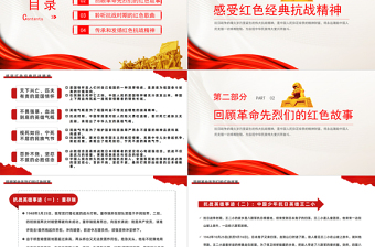 2025红色经典红色抗战精神PPT红色党政风红色经典抗战精神主题活动课件模板免费下载