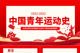 2025优秀中国青年运动史PPT精美大气风五四以来党领导下的青年运动的光辉历程专题团课免费下载