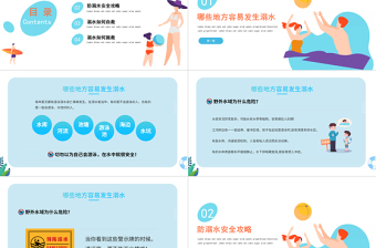 2025生命无价预防溺水PPT卡通风中小学生防溺水安全教育主题班会课件模板免费下载