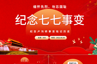 2025七七事变党课ppt免费下载
